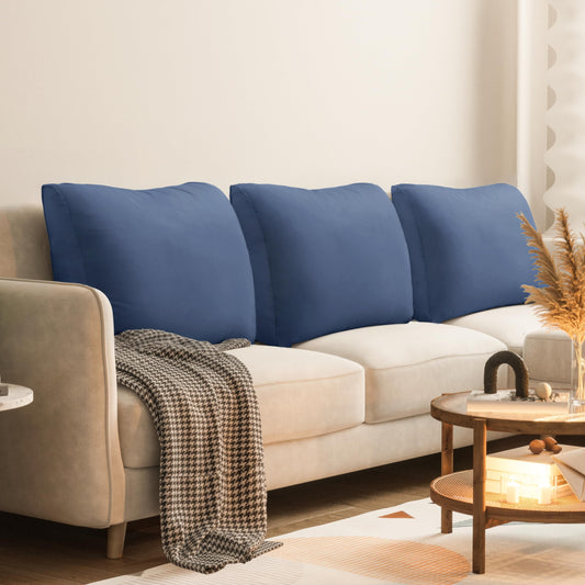 Headboard Reading Pillow: Bed Sitting Support Blue