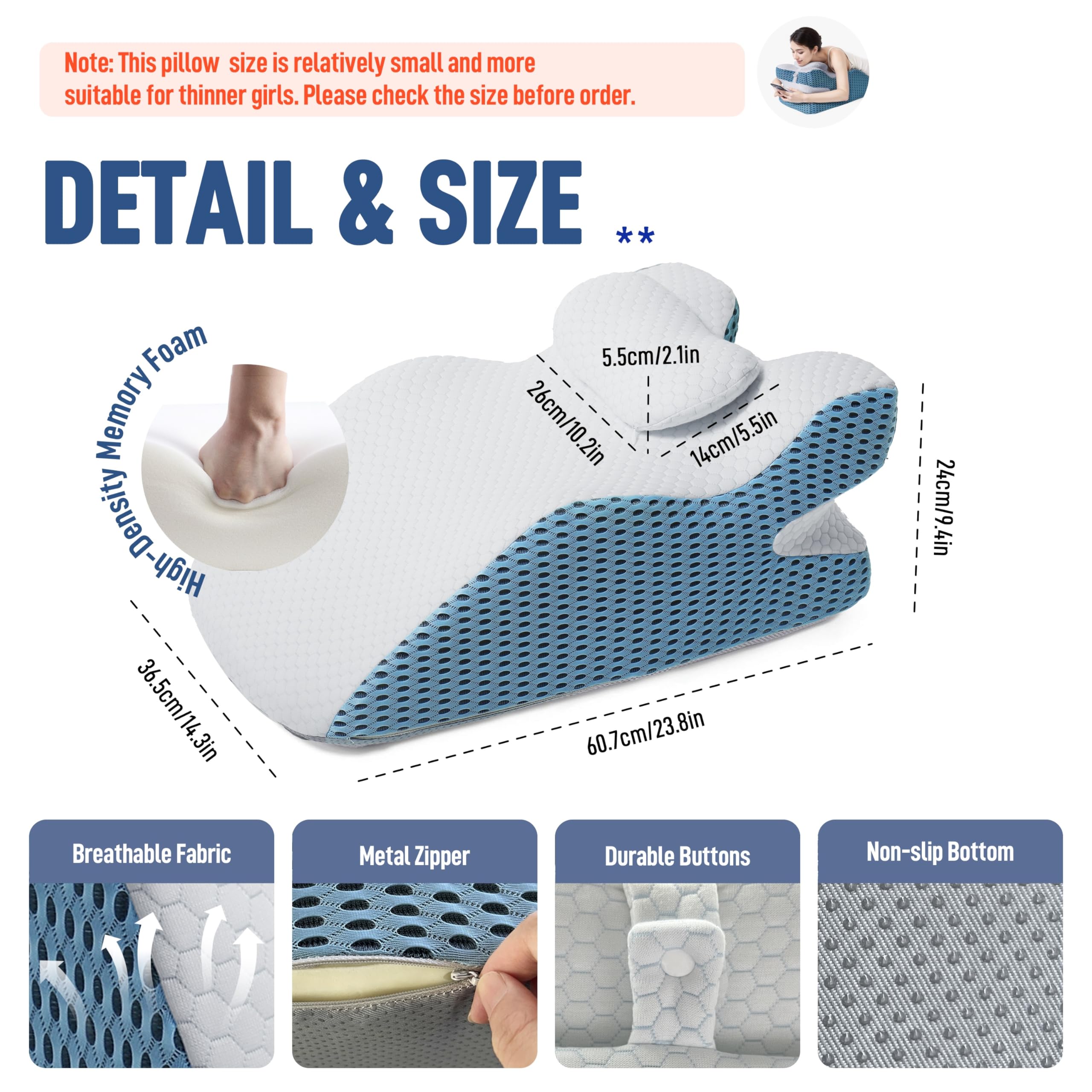 Memory Foam Back Support Pillow