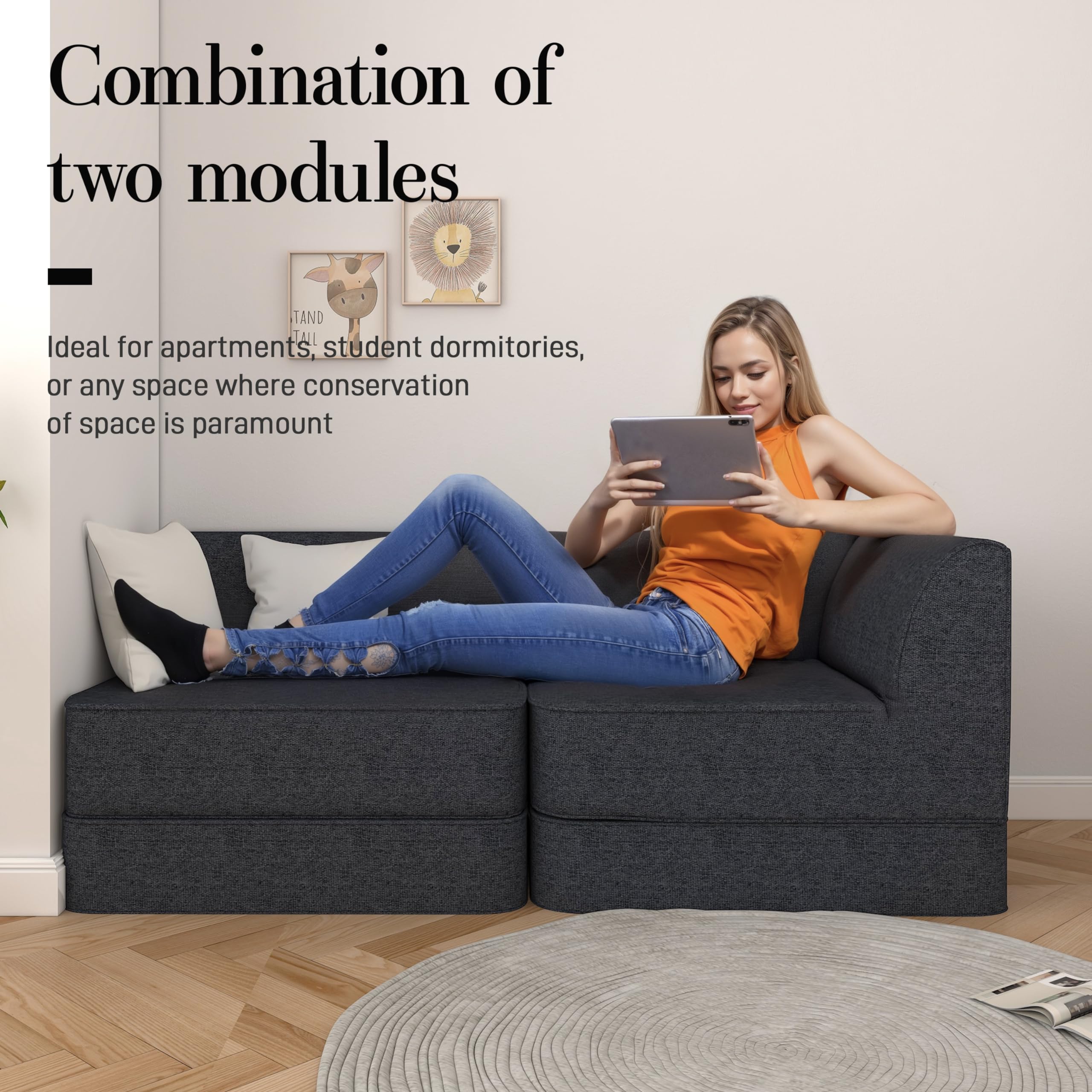 Minimalist Sofa, Corner Seat Module