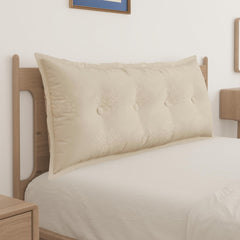 Rectangular Headboard Pillow 85% Linen & 15% Cotton Blend——Light Beige