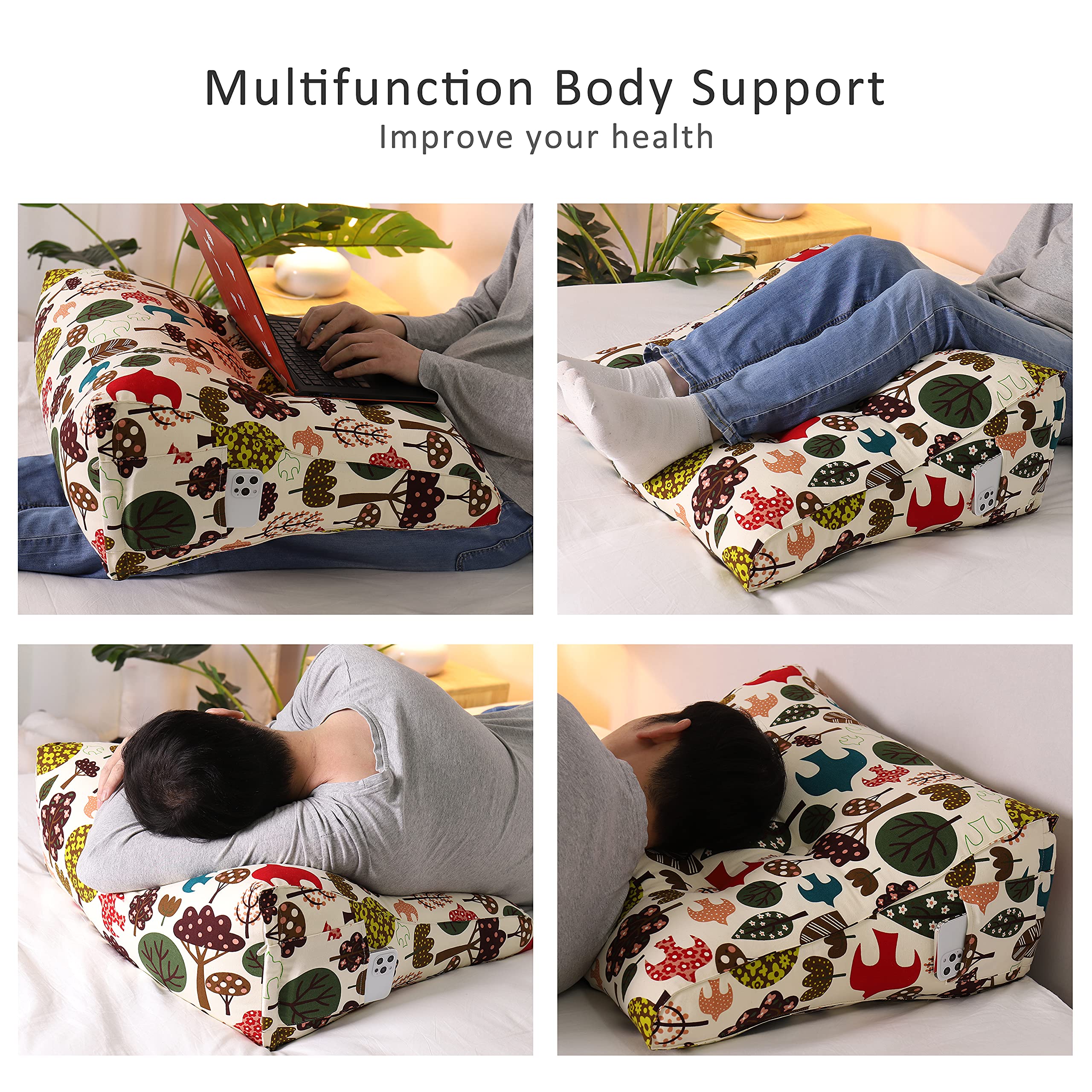 Versatile Wedge Pillow Backrest Cushion