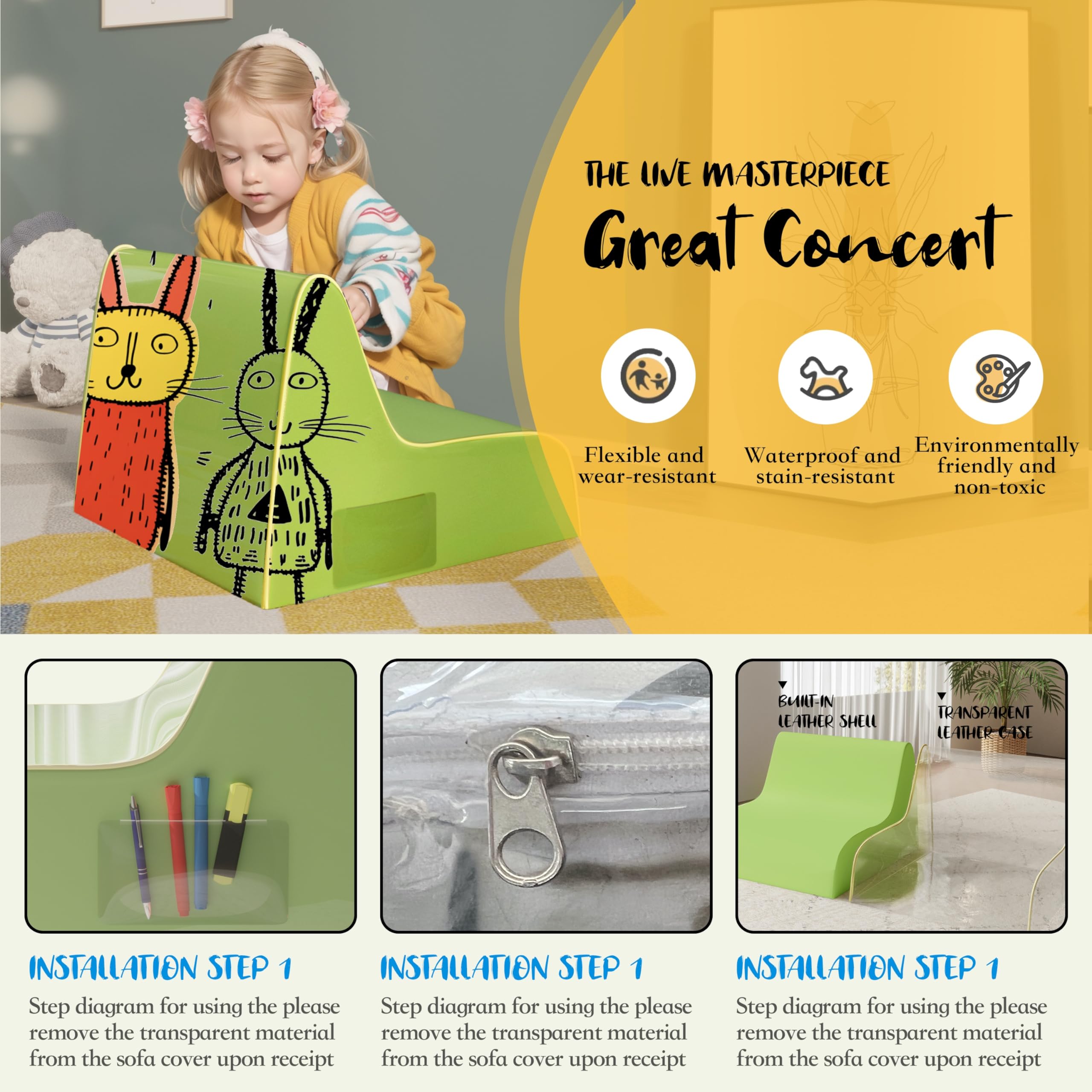 SketchPad Kids Doodle Sofa – Green
