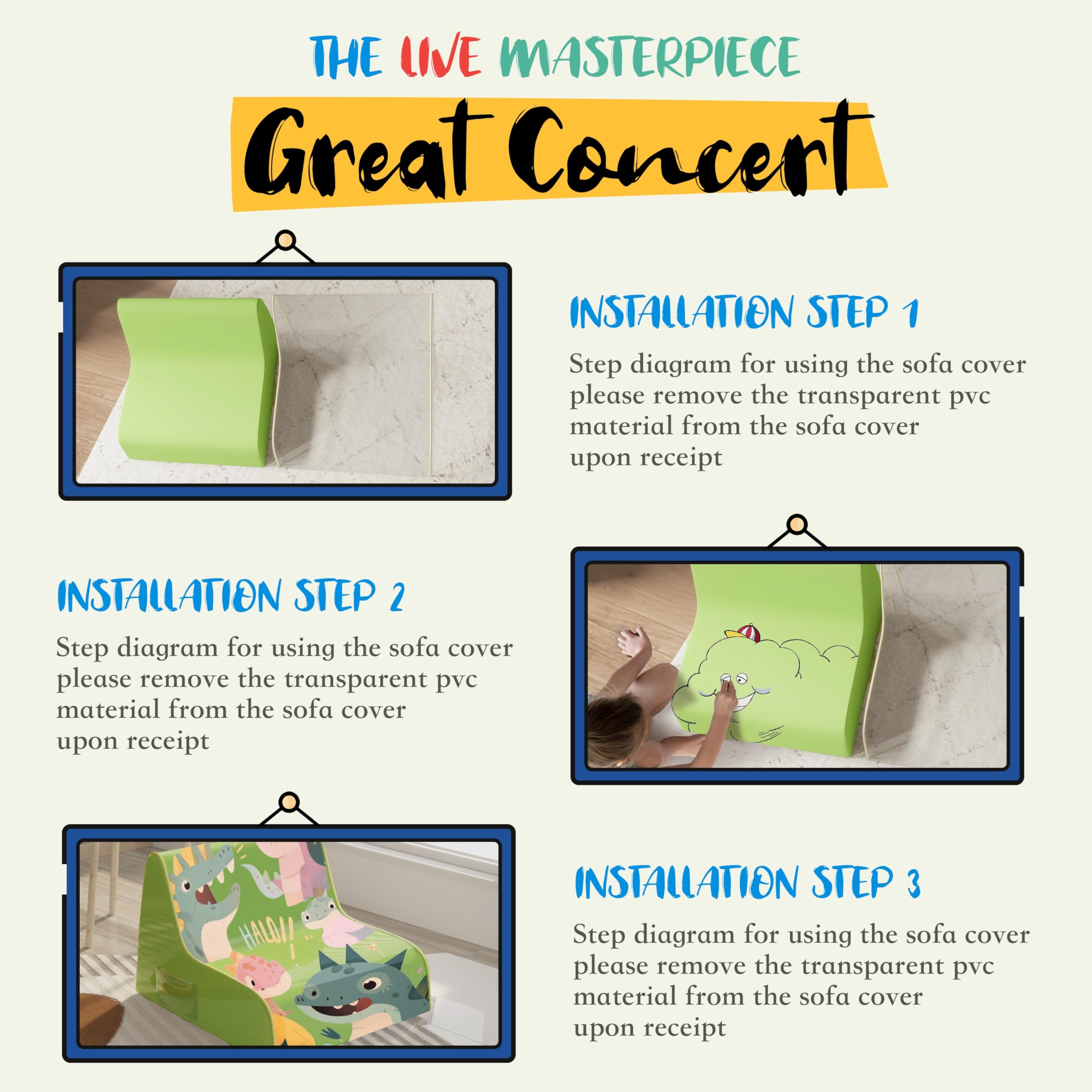 SketchPad Kids Doodle Sofa – Green