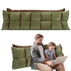 Double-layer Headboard Reading Pillow——Green