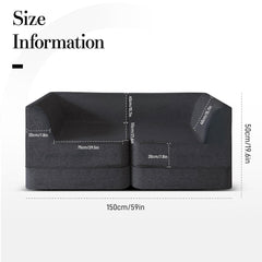 Customizable Modular Loveseat Sectional Sofa
