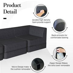 Customizable Modular Loveseat Sectional Sofa
