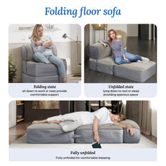 Adjustable Multi-Piece Floor Sofa Bed for Living Room and Bedroom Rest