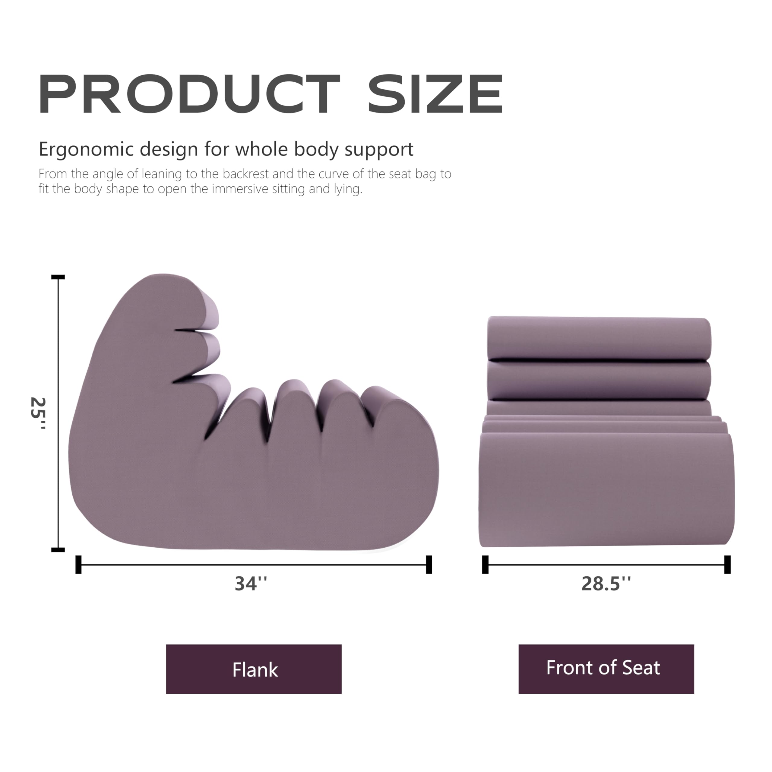 Purple Fireside Foam Bag Chair