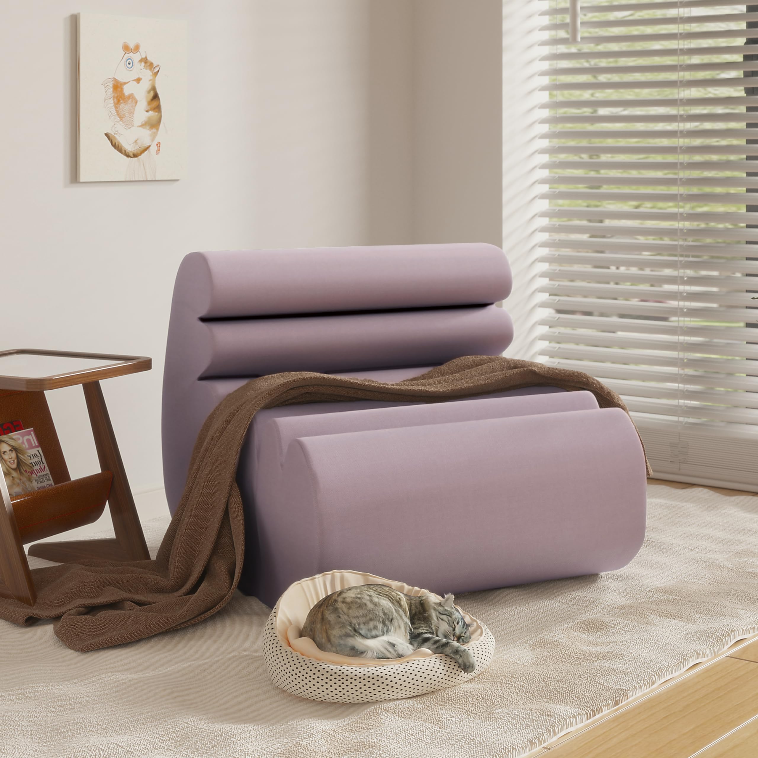 Purple Fireside Foam Bag Chair
