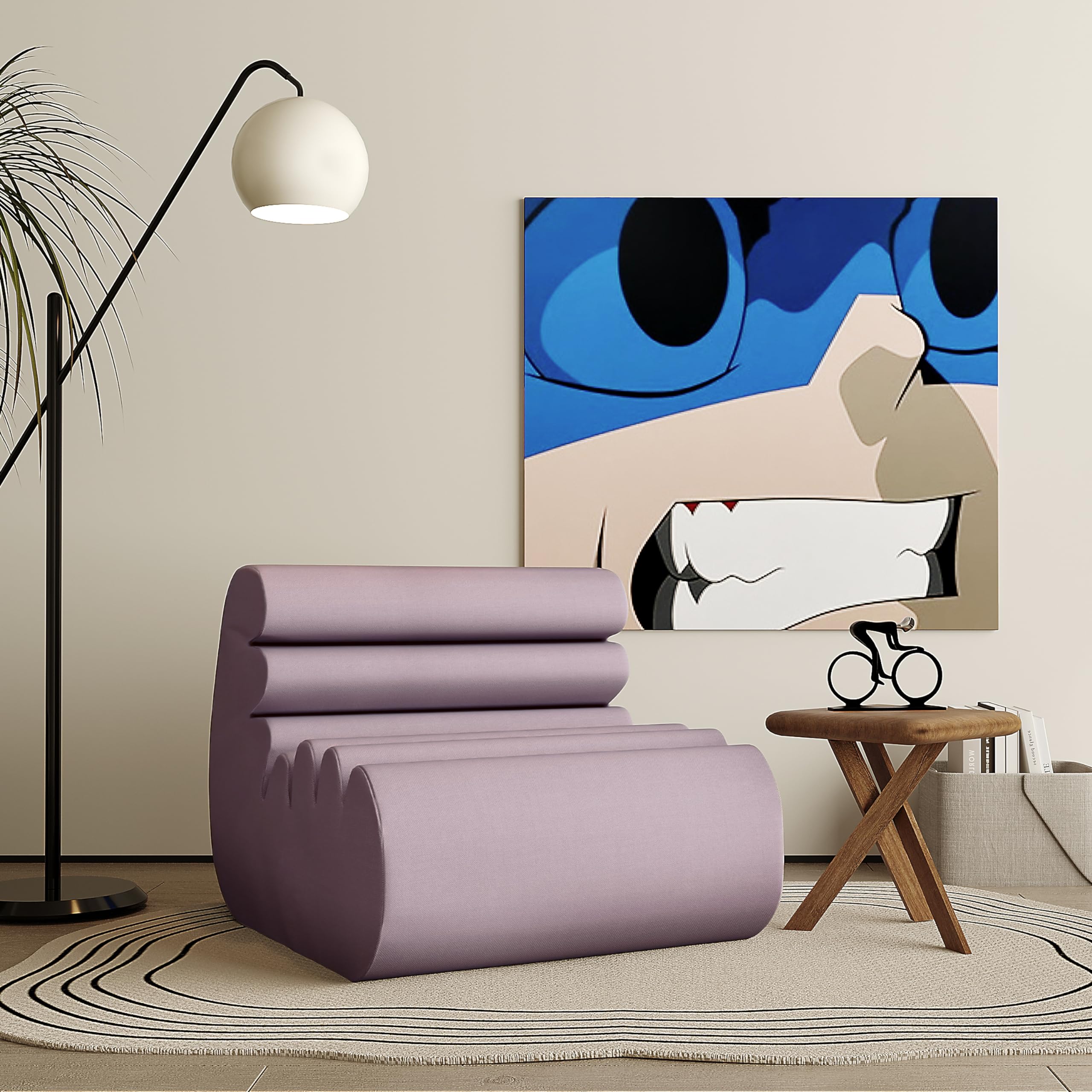 Purple Fireside Foam Bag Chair
