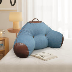 Denim Backrest Pillow with Arms