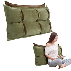 Double-layer Headboard Reading Pillow——Green