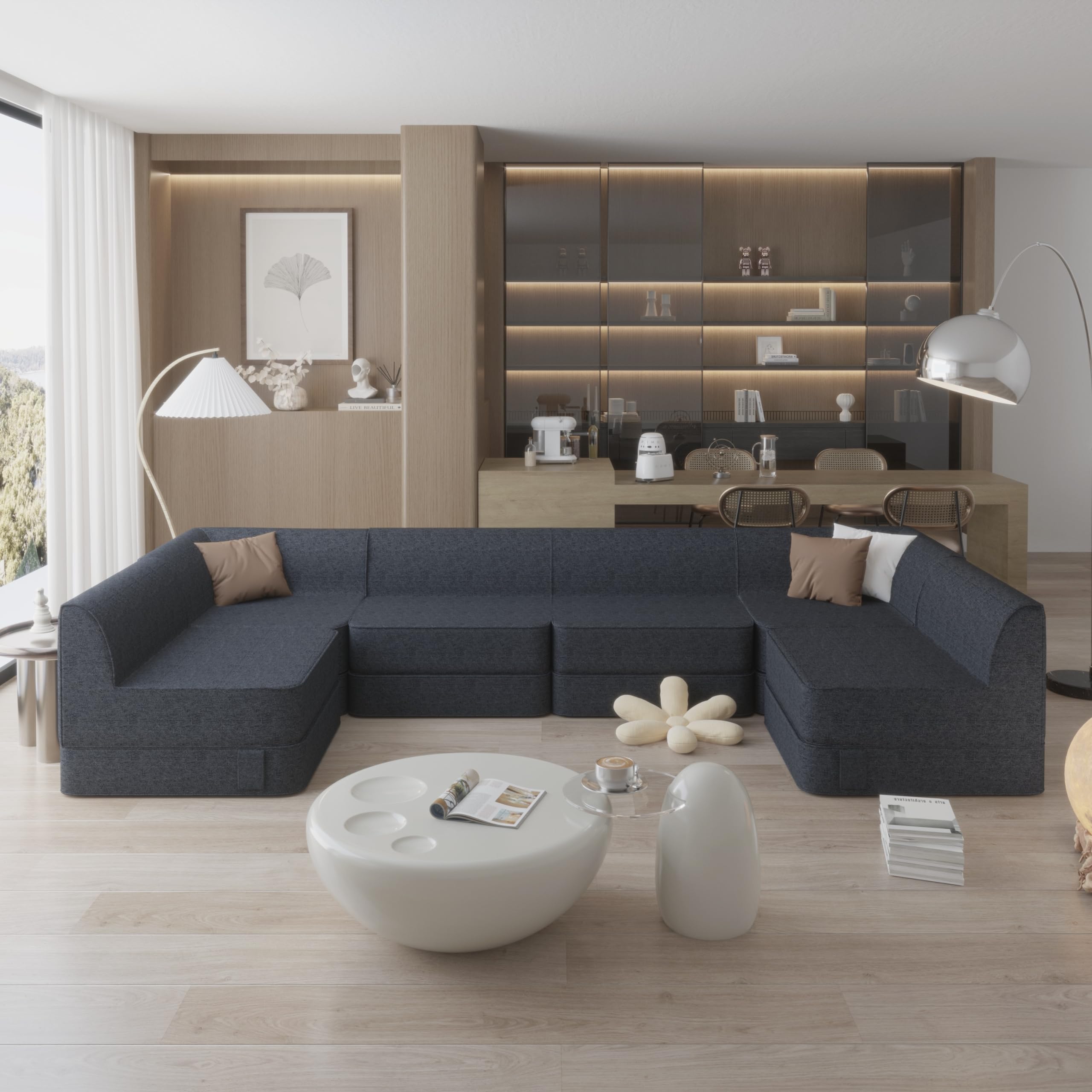 U-Shaped Modular Sectional Sofa
