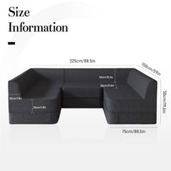 U-Shaped Modular Sectional Sofa