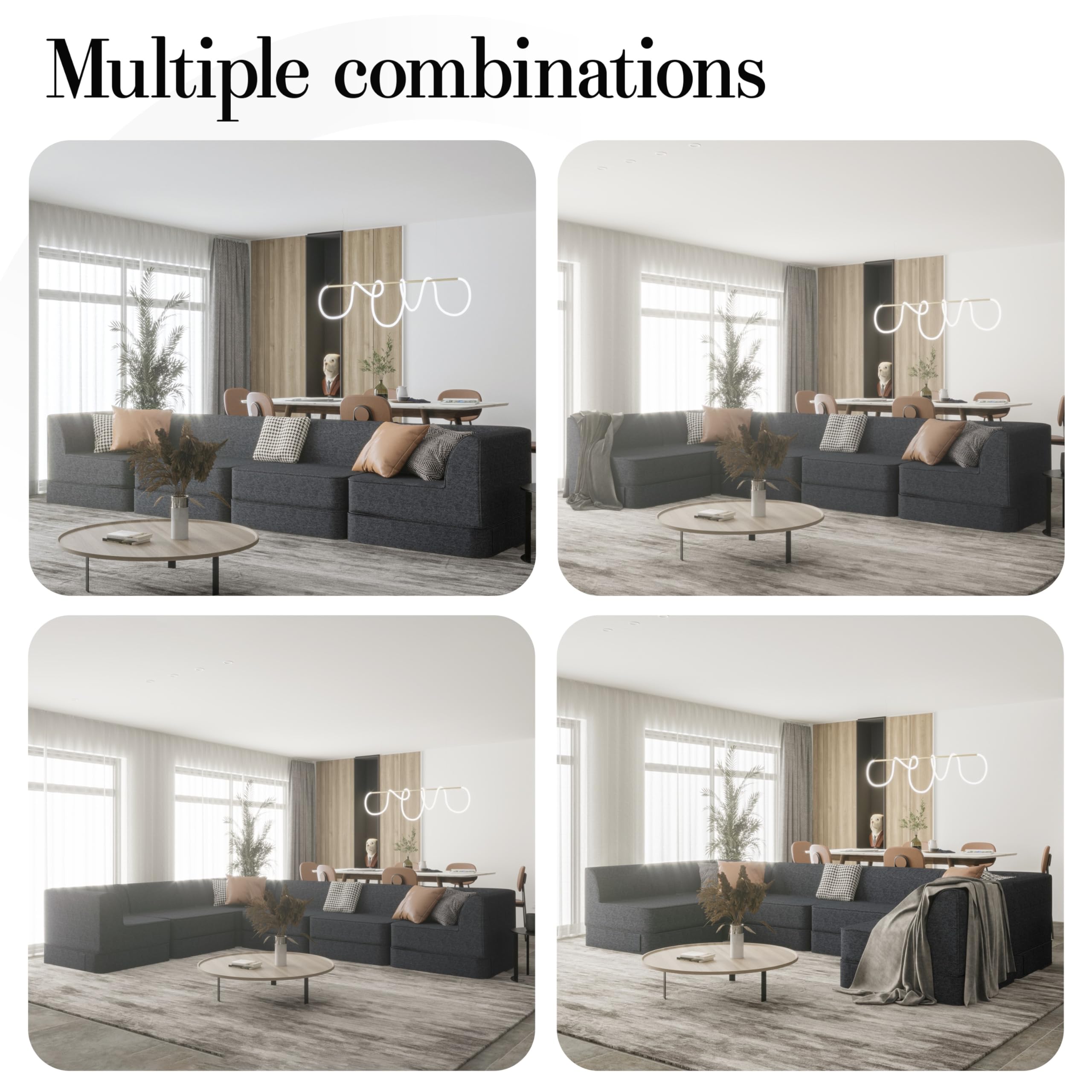 U-Shaped Modular Sectional Sofa