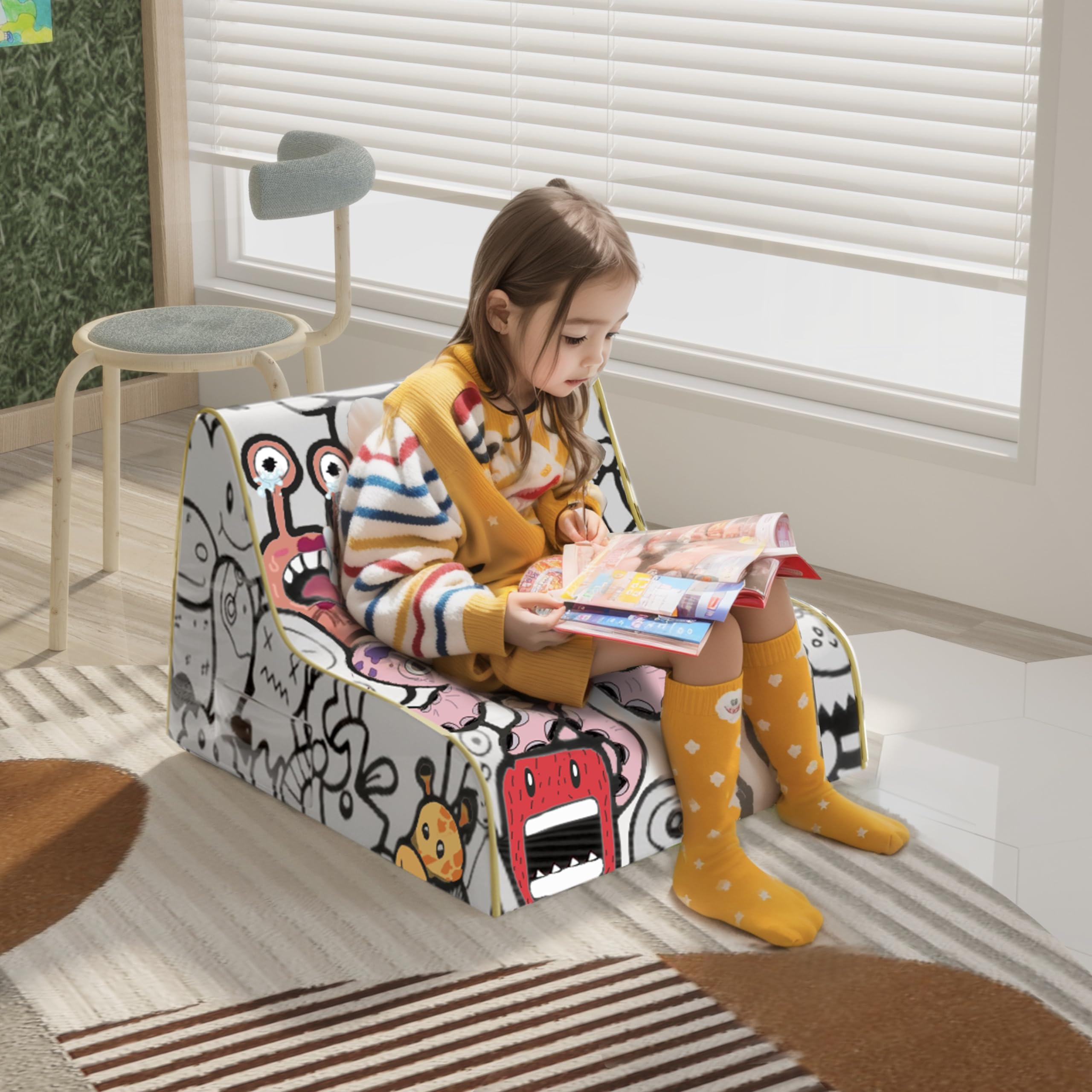 SketchPad Kids Doodle Sofa – White