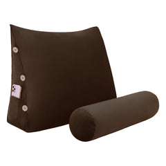 Adjustable Neck Back Support Pillows With Bolster Velvet