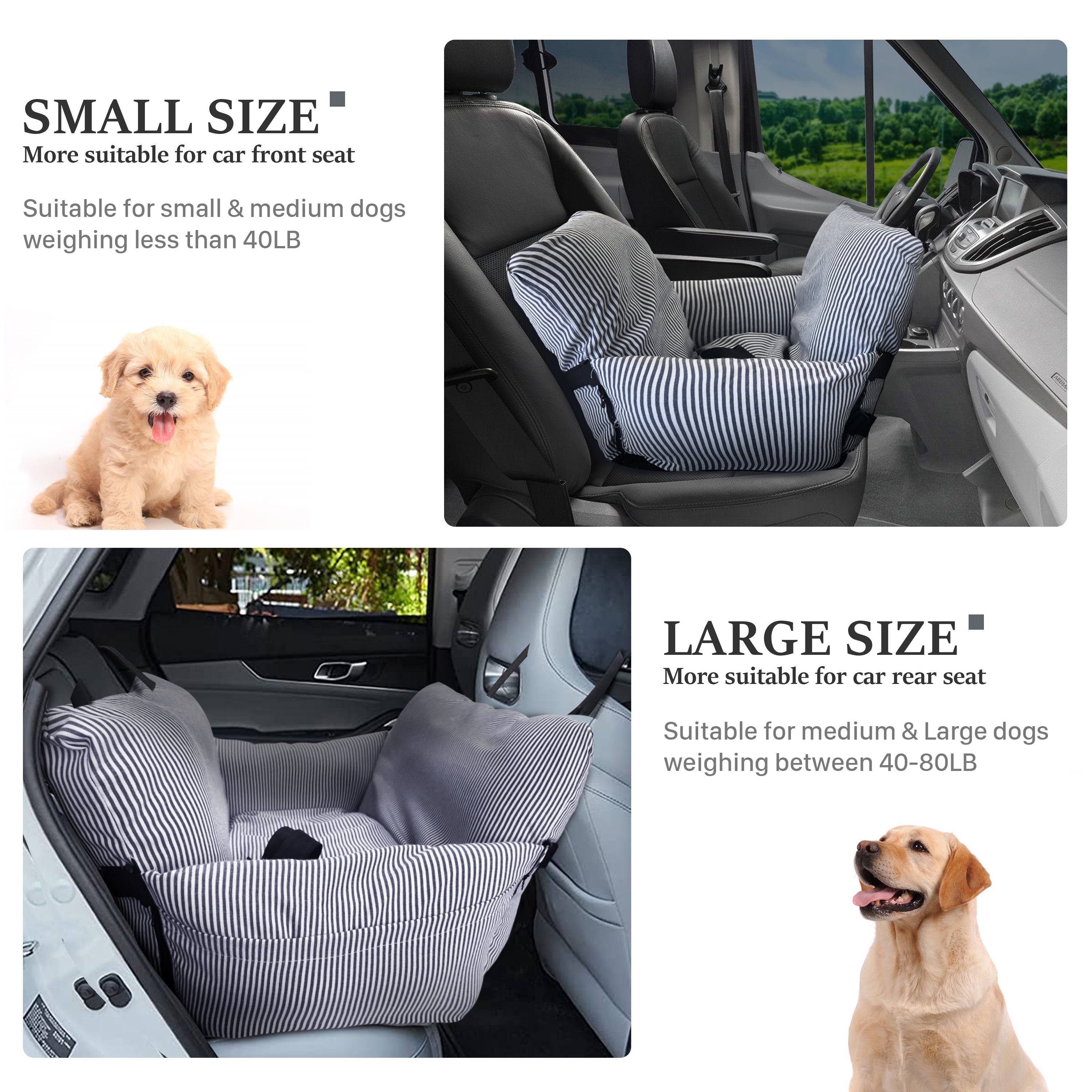 Car Seat Booster Seat for Dogs, Pet Travel Bed — blue