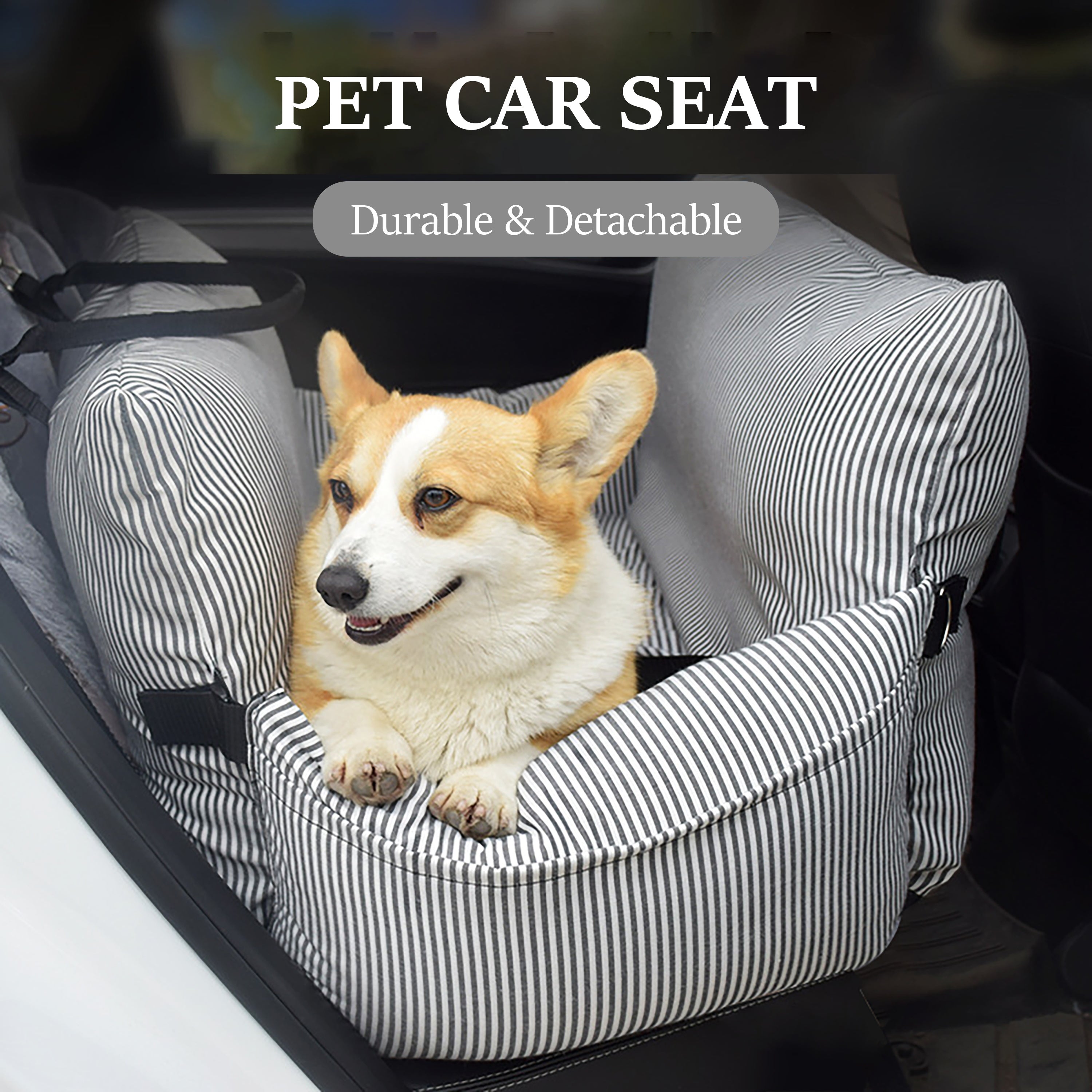 Car Seat Booster Seat for Dogs, Pet Travel Bed — blue