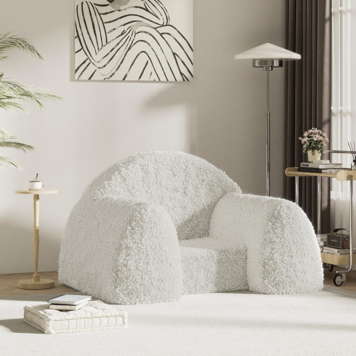 Multifunctional Polar Bear Sofa - Shepherd Roll White