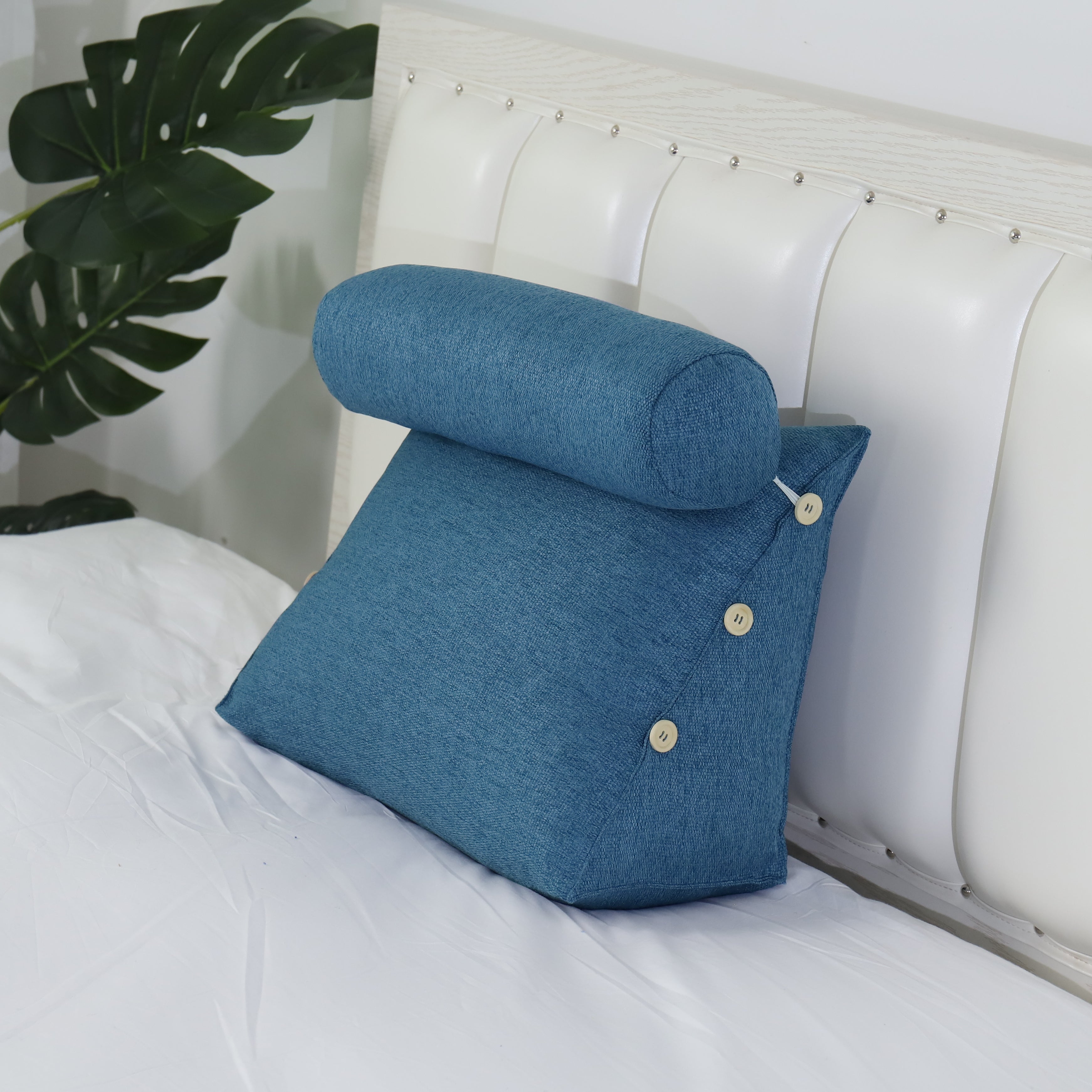 Adjustable Neck Back Support Pillows With Bolster Linen