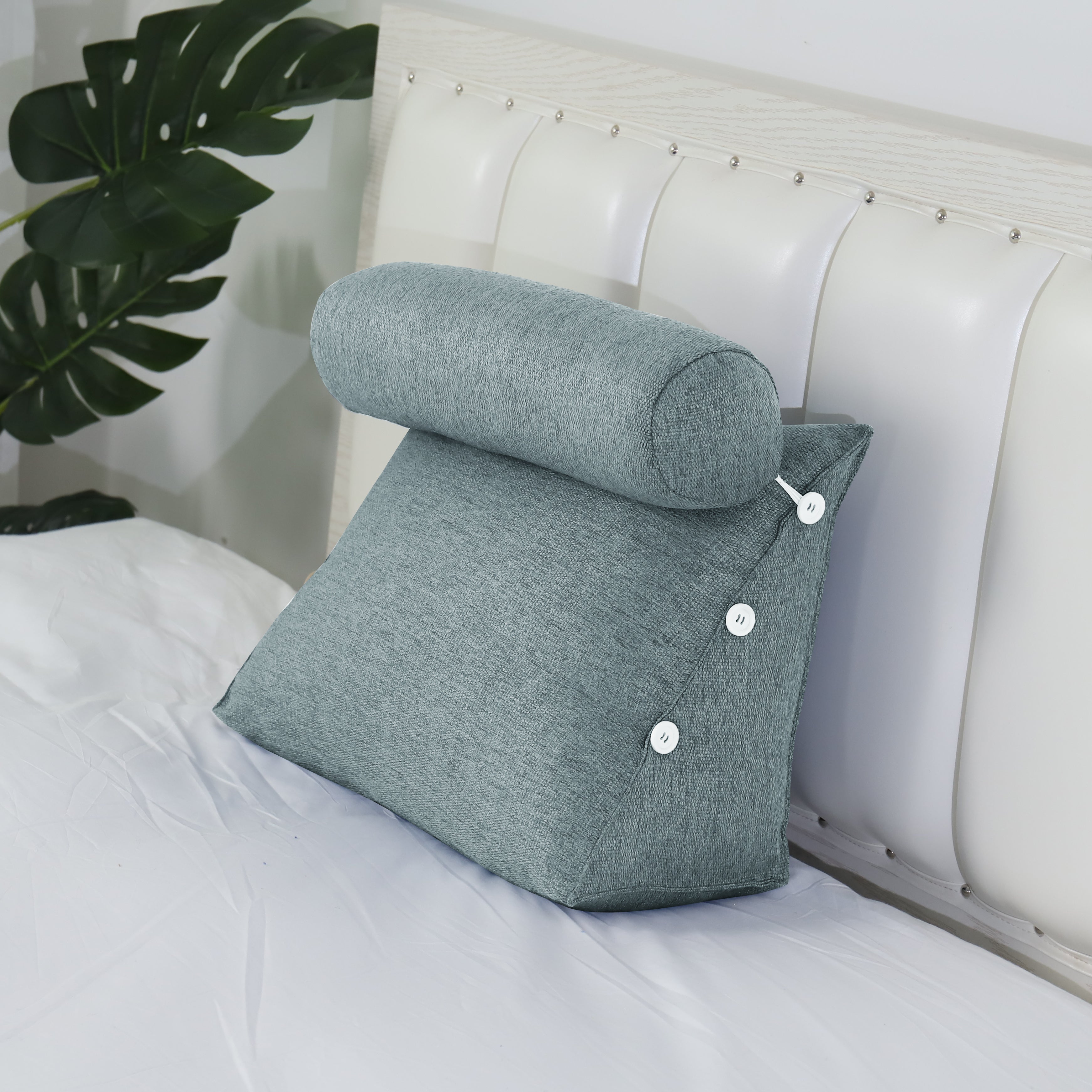 Adjustable Neck Back Support Pillows With Bolster Linen