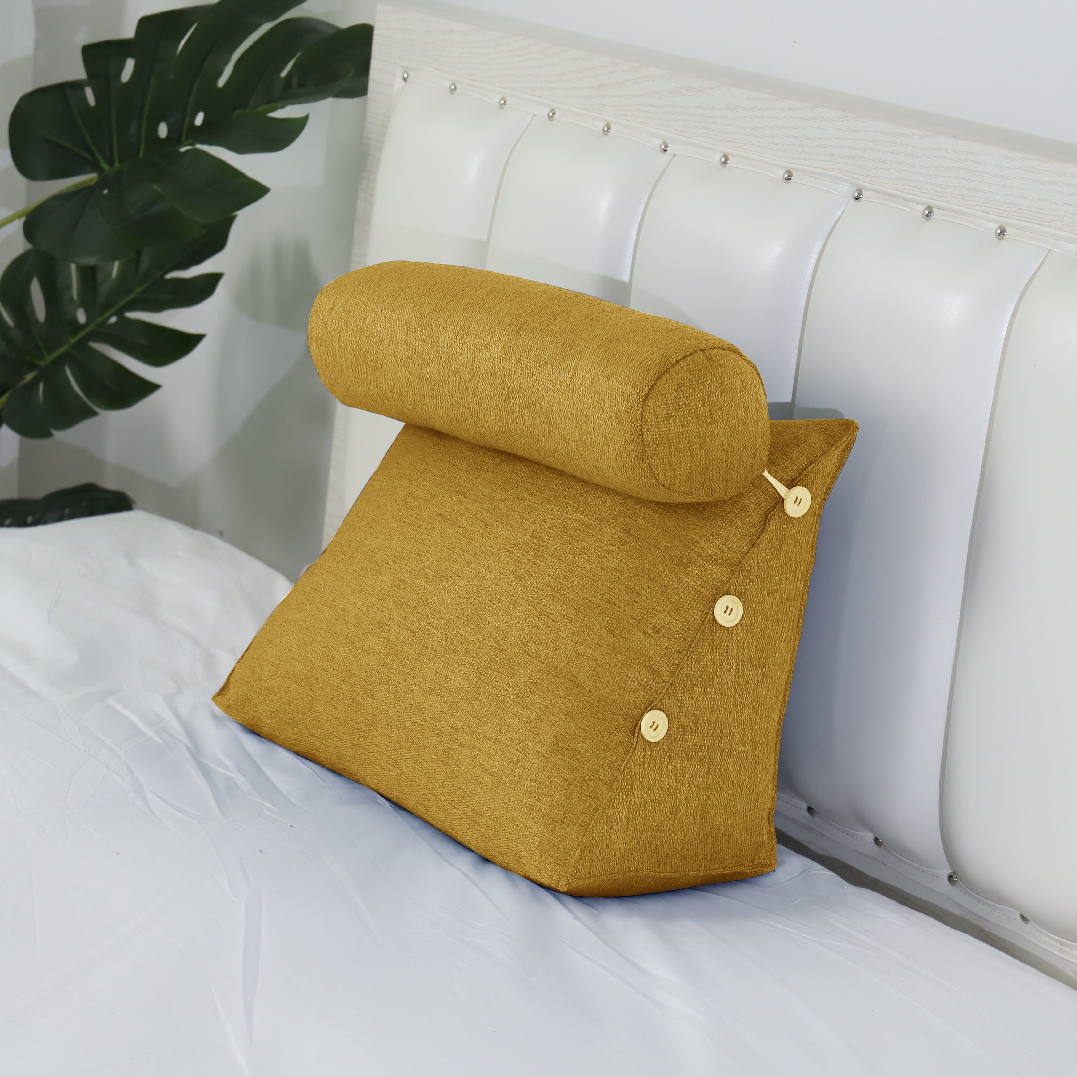 Adjustable Neck Back Support Pillows With Bolster Linen